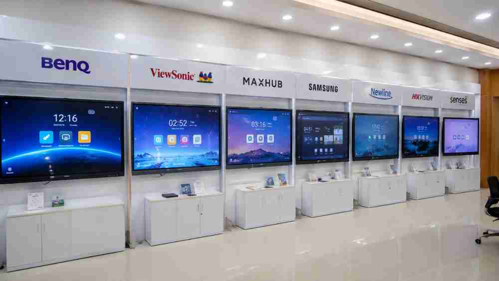 Top interactive flat panel brands for education in India.