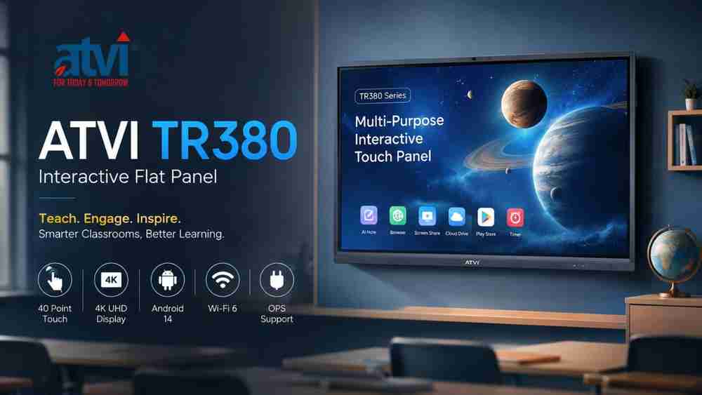 ATVI TR380 Smart Board | 4K Interactive Flat Panel for Teaching