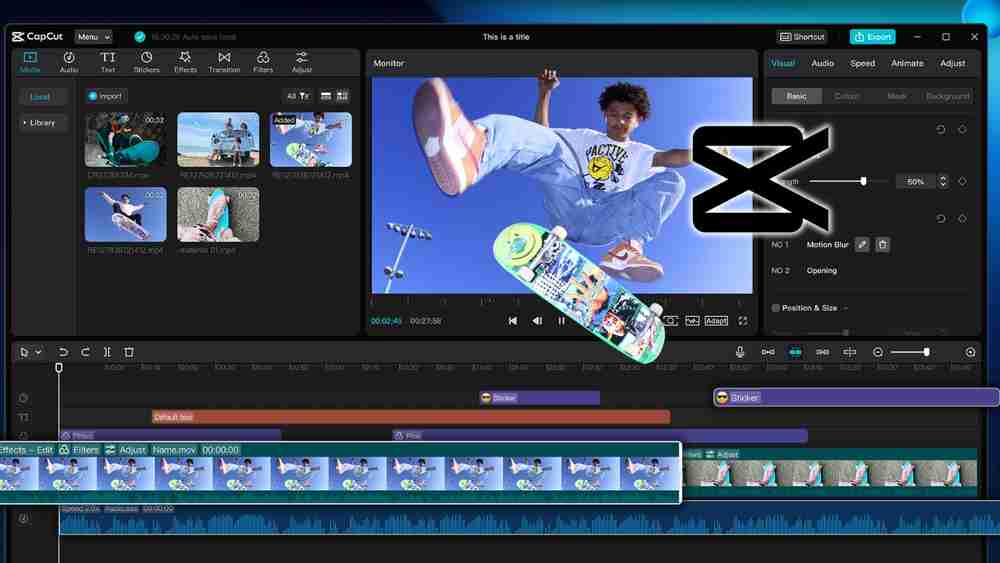 CapCut Desktop auto captions and AI effects
