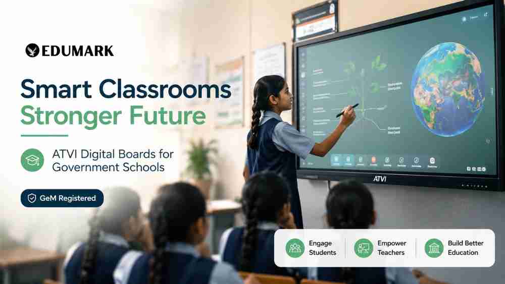 Best Digital Board for Government Schools in 2026 | ATVI Smart Board + GeM Registered Edumark Technologies