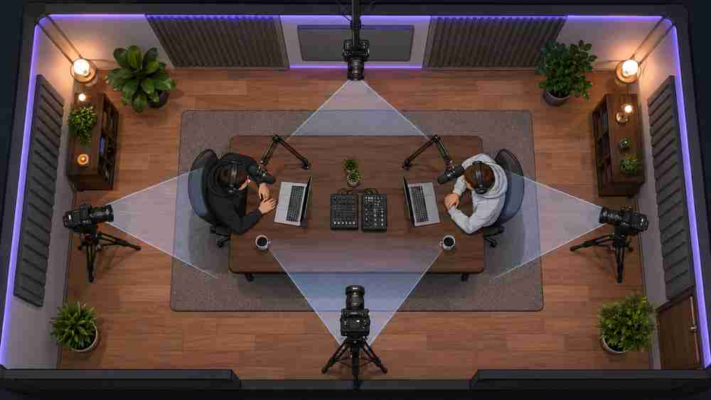 podcast best camera placement 